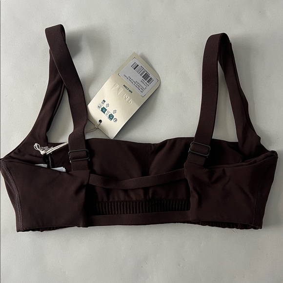 NWT MP Studio Open Back Sports Bra in Chocolate Brown Size Small - Picture 7 of 8